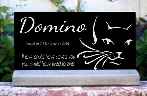 Pet Memorial Stone Cat Grave Marker 12