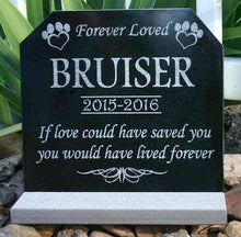 Load image into Gallery viewer, Pet Grave Marker Customized Photo Pet Memorial  Granite Head Stone Heavy Base Stand Outdoor/Indoor Heavy Base Stand