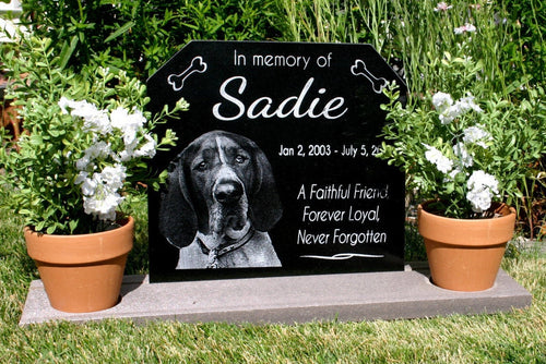 Pet Headstone Complete Memorial Outdoor Tombstone Large  12x12