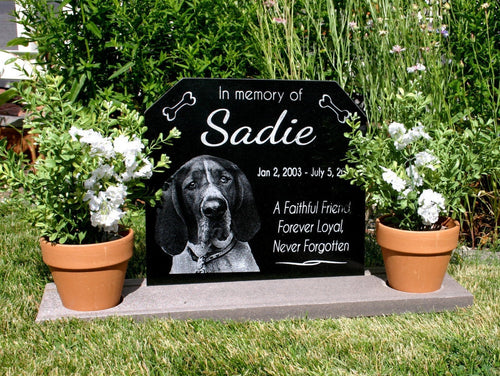 Pet Memorial Stone Heavy Base Stand for Flower Pots or Candles Memorial Garden Large 12 x 12 Stone